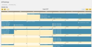 the booking calender for the Booking & Appointments plugin
