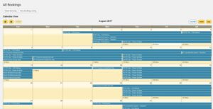 the booking calender for the Booking & Appointments plugin