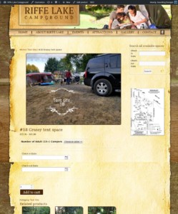 The product page for RiffeLakeCampgroundWA.com